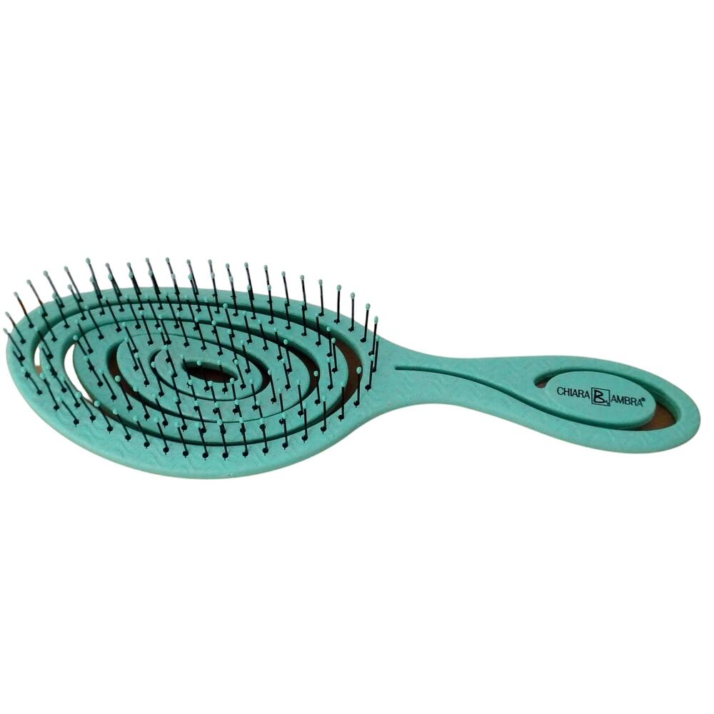 Chiara Ambra Turquoise Hairbrush Blow Dry Detangling Styling Wet Dry Curly NEW